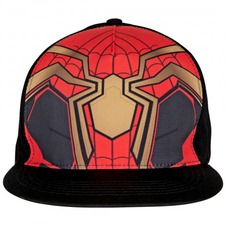 Marvel Spider-Man No Way Home Iron Spider Cosplay Suit Flat Bill Hat